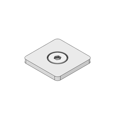 60-200-5 MODULAR SOLUTIONS ALUMINUM END CAP<BR>30MM X 30MM